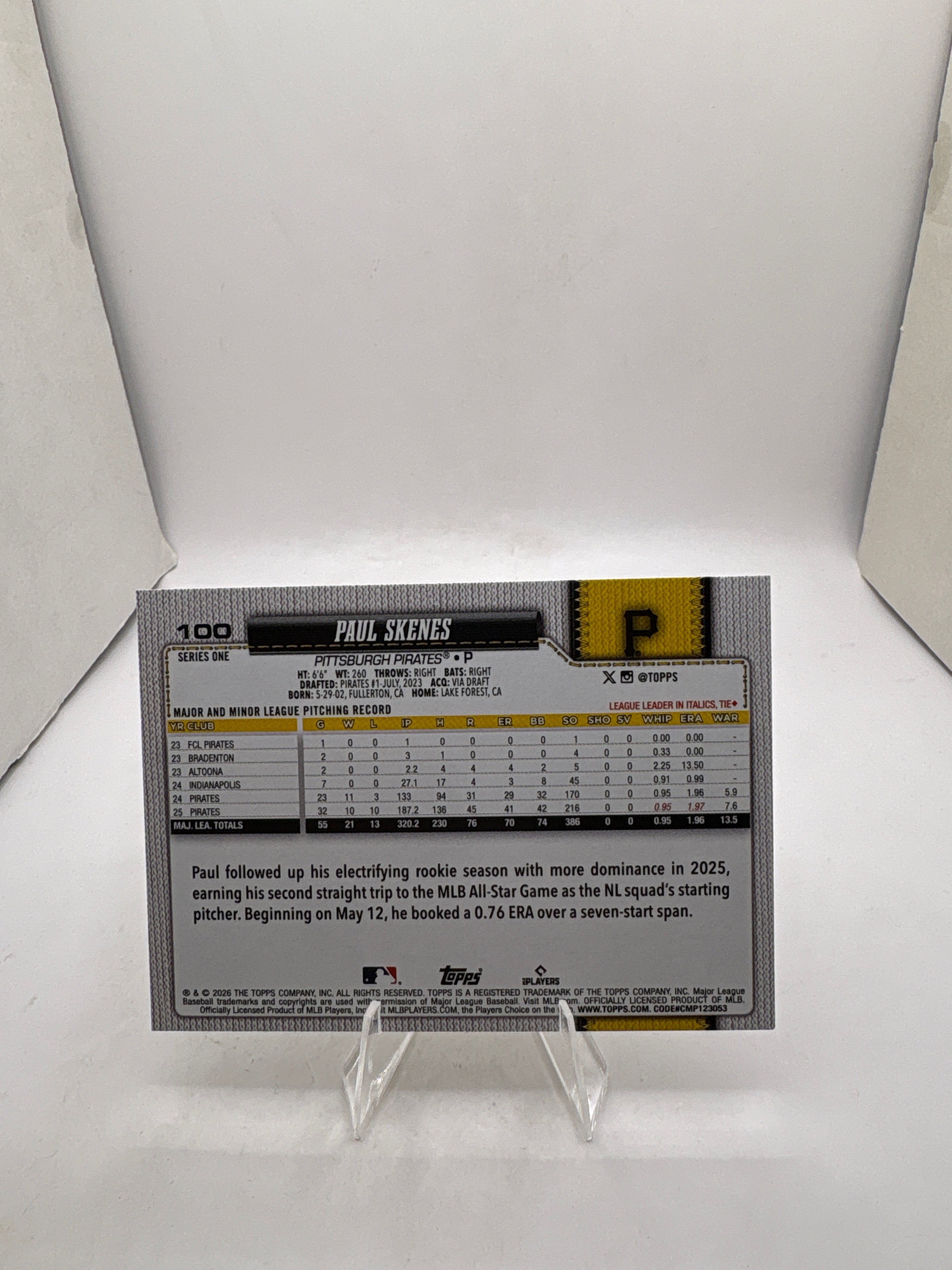 Topps Paul Skenes
