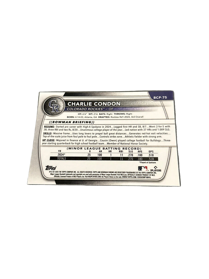 Bowman Charlie Condon