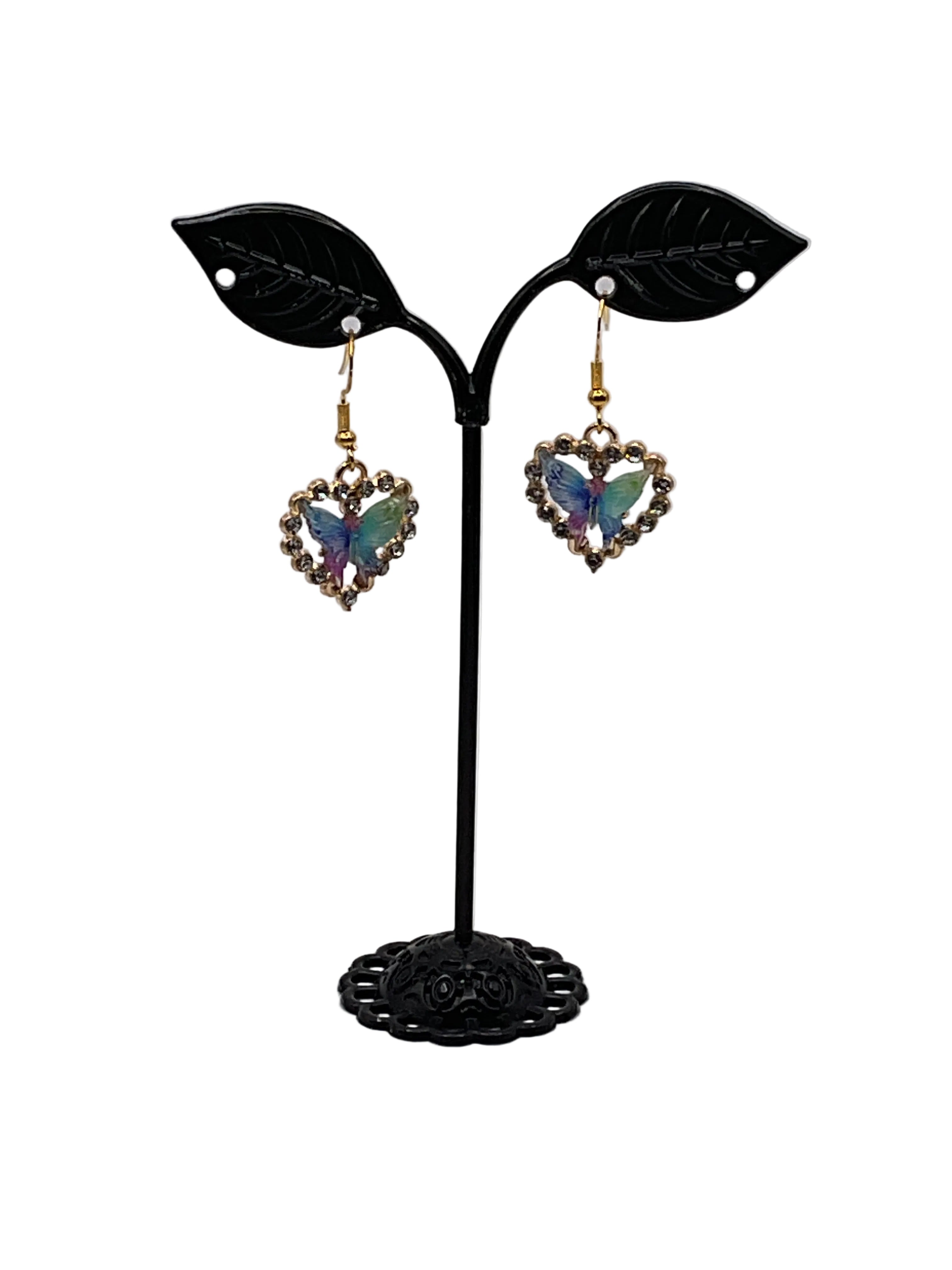 Butterfly Heart Earrings