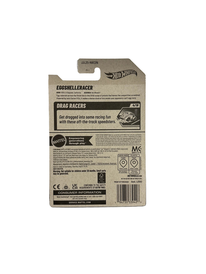 Hot Wheels Eggshelleracer Diecast white