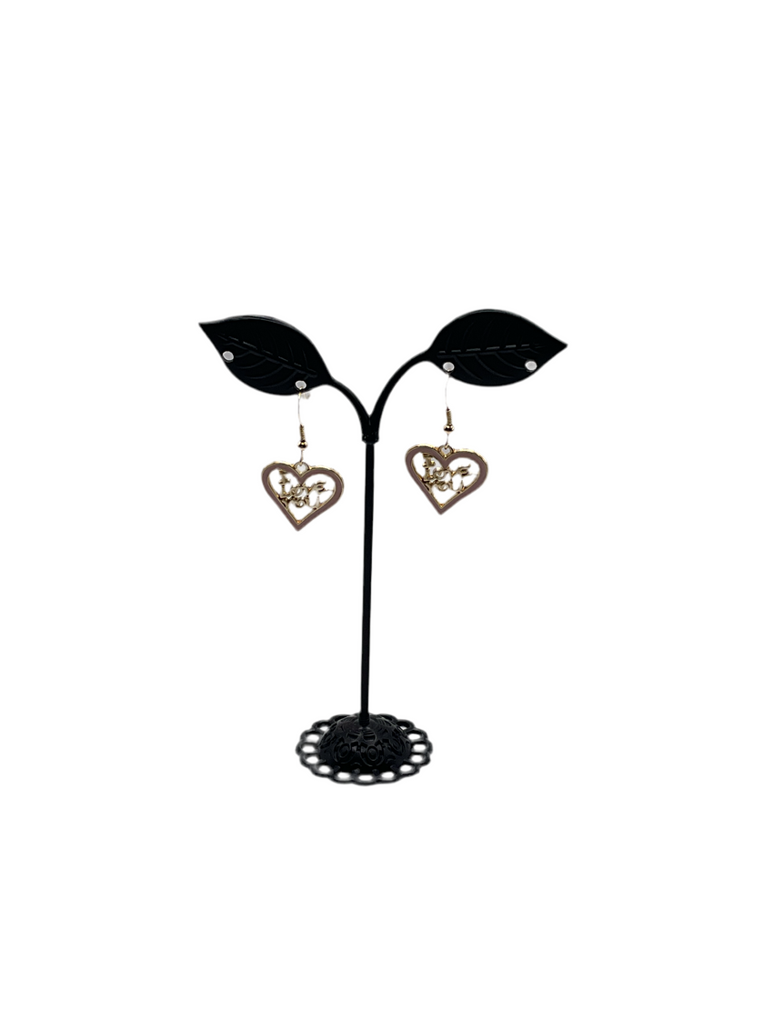 I love you earrings