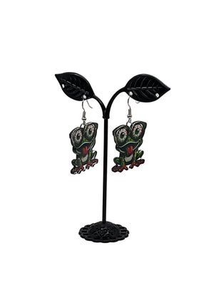 Red Eyed Frog Earrings