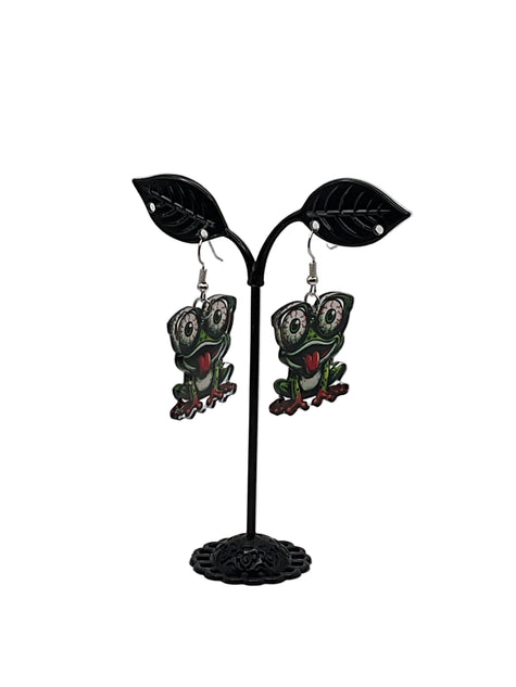 Red Eyed Frog Earrings