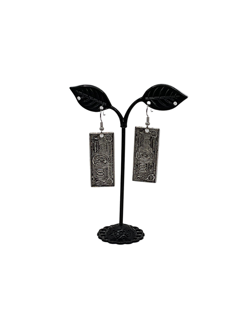 100 Dollar Bill Earrings