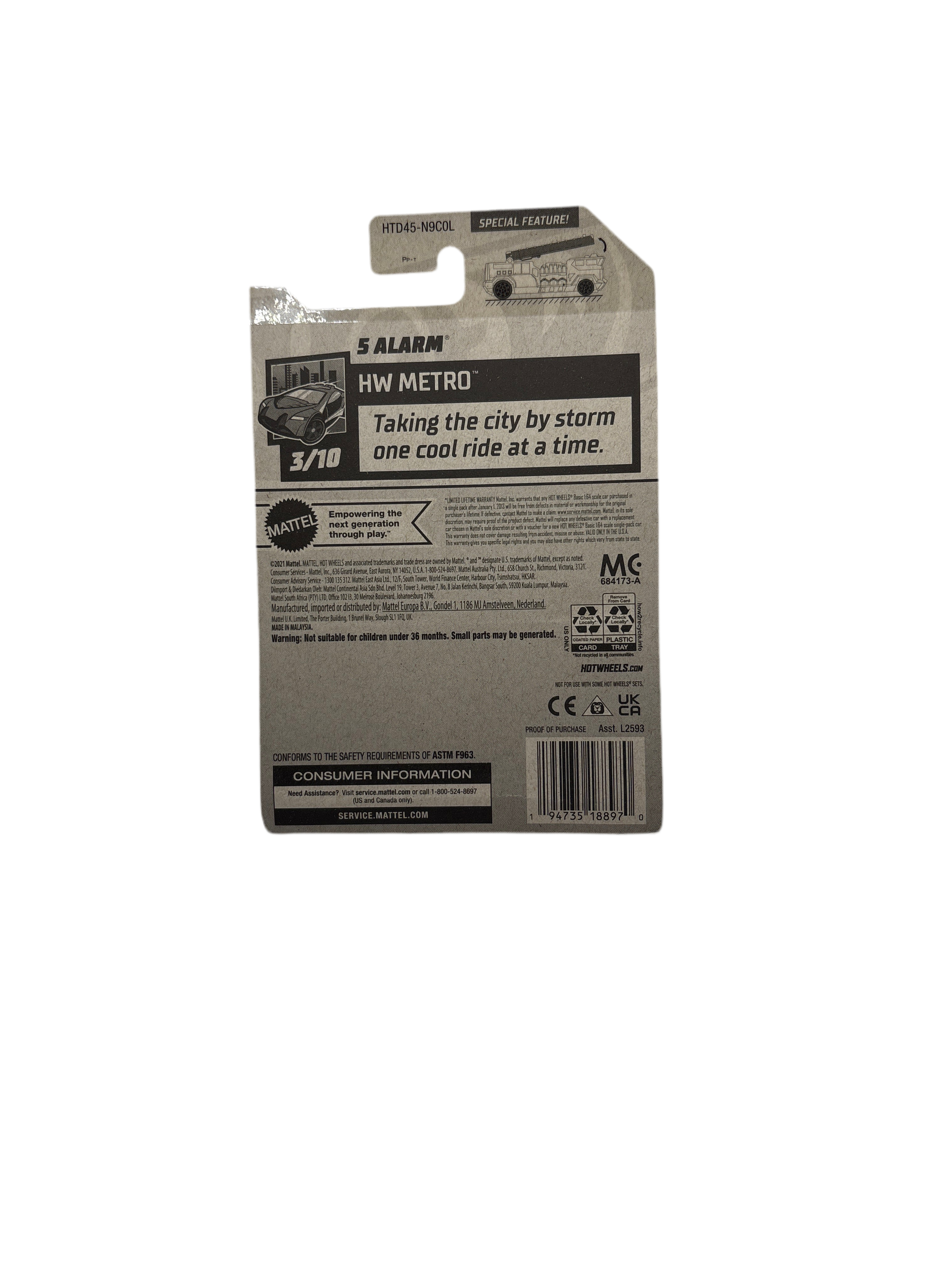 Hot Wheels 5 Alarm Diecast