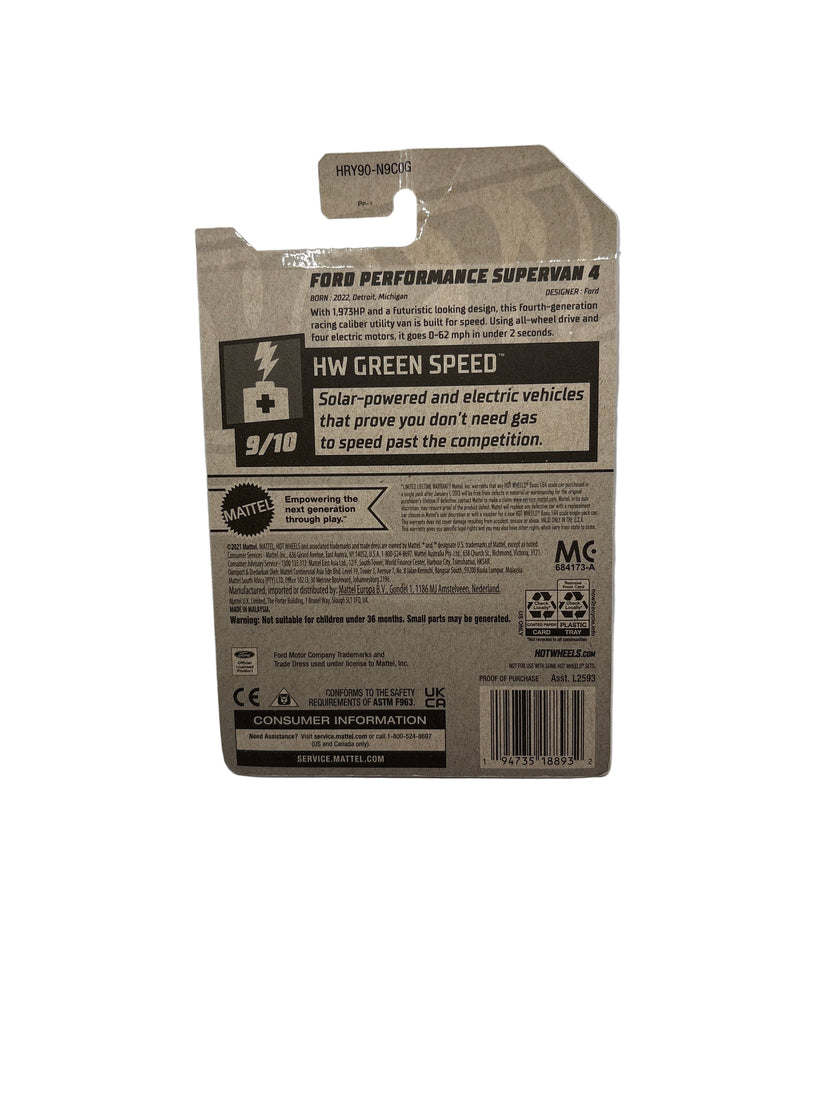 Hot Wheels Ford Performance Supervan 4 Diecast