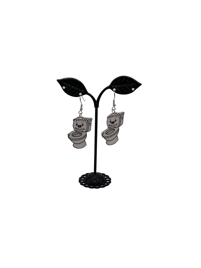 Potty mouth earrings