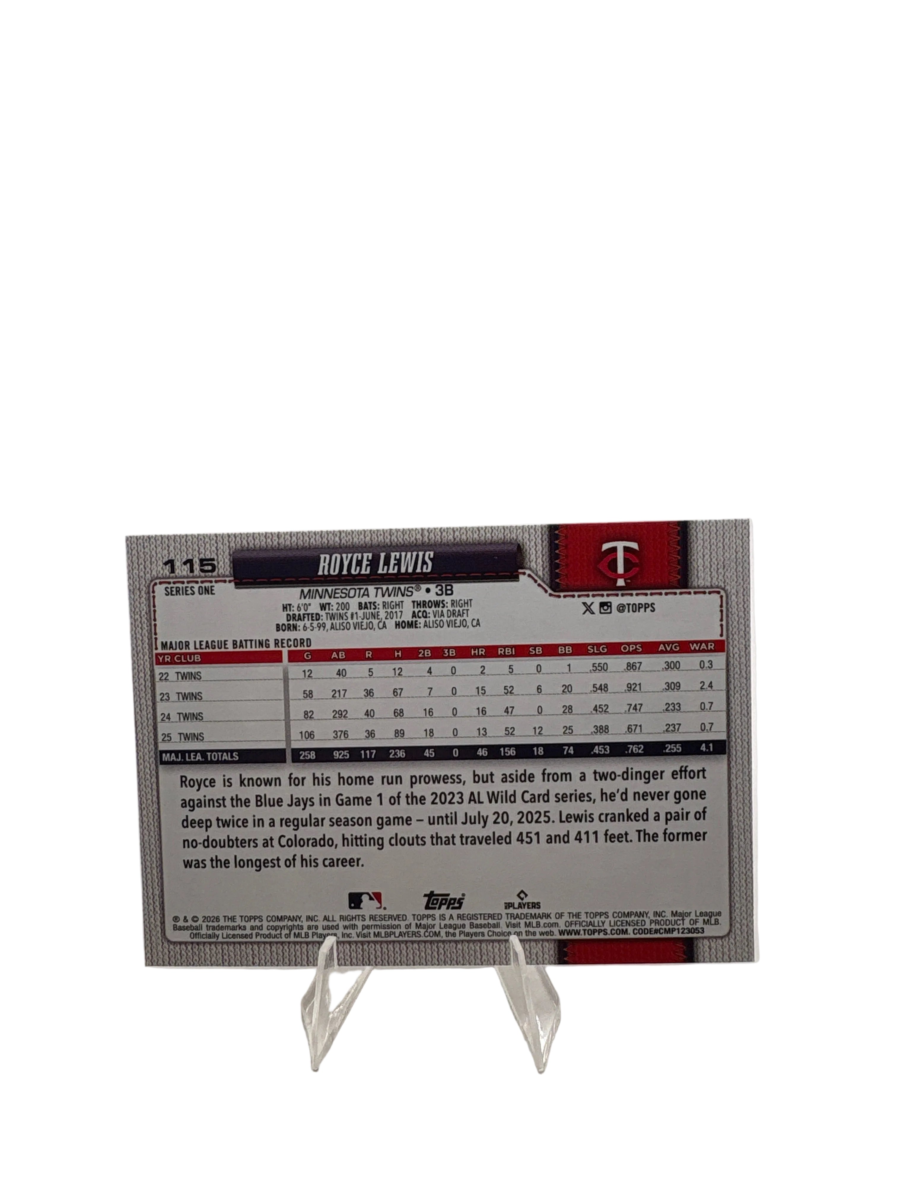 Topps Royce Lewis