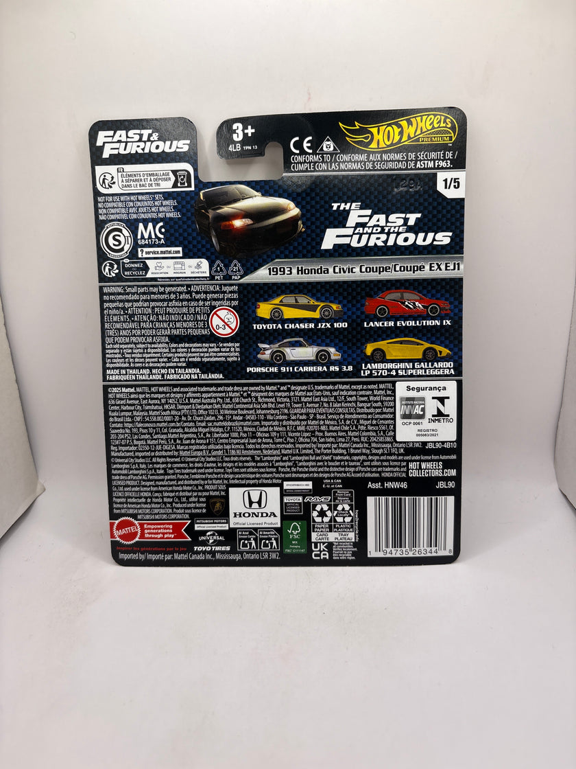 Hot Wheels 1993 Honda Civic Coupe EX EJ1 Diecast