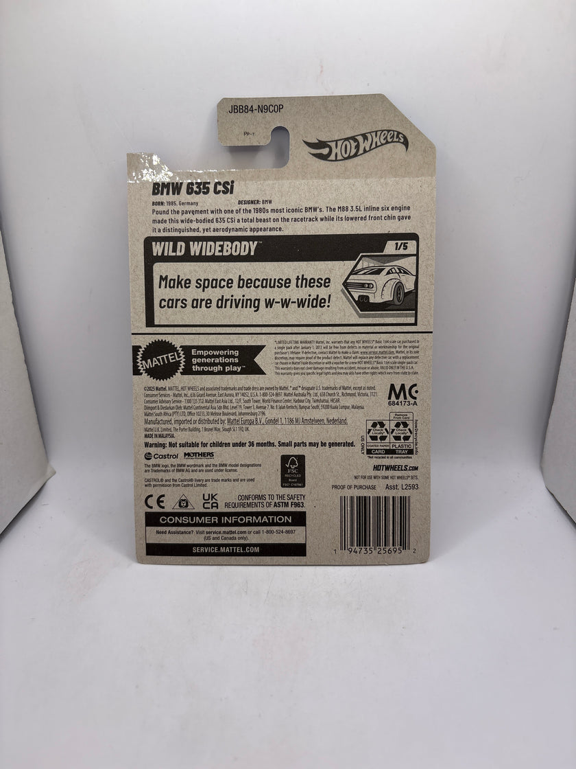 Hot Wheels BMW 635 CSi Diecast orange