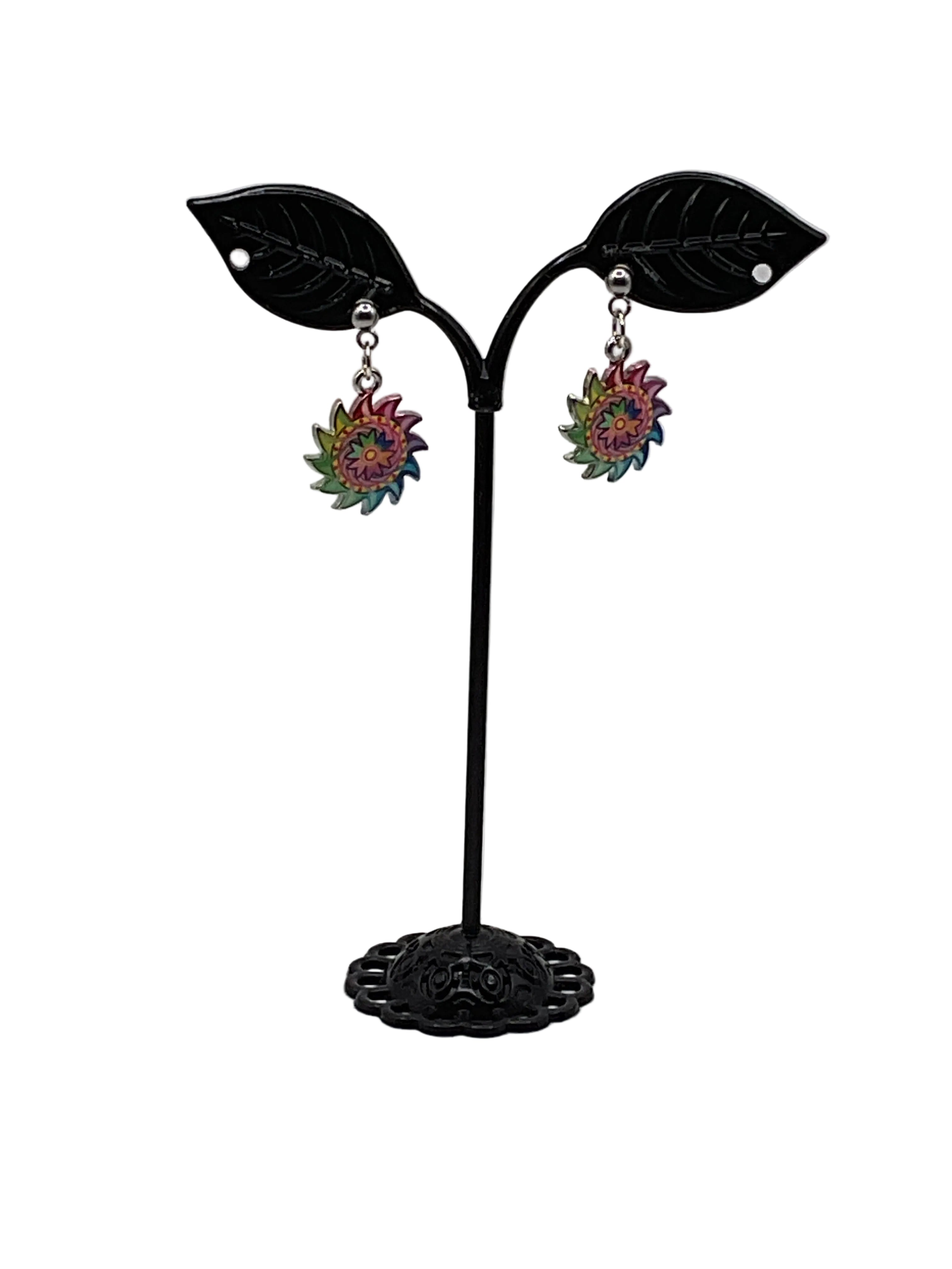 Colorful Gear Earrings