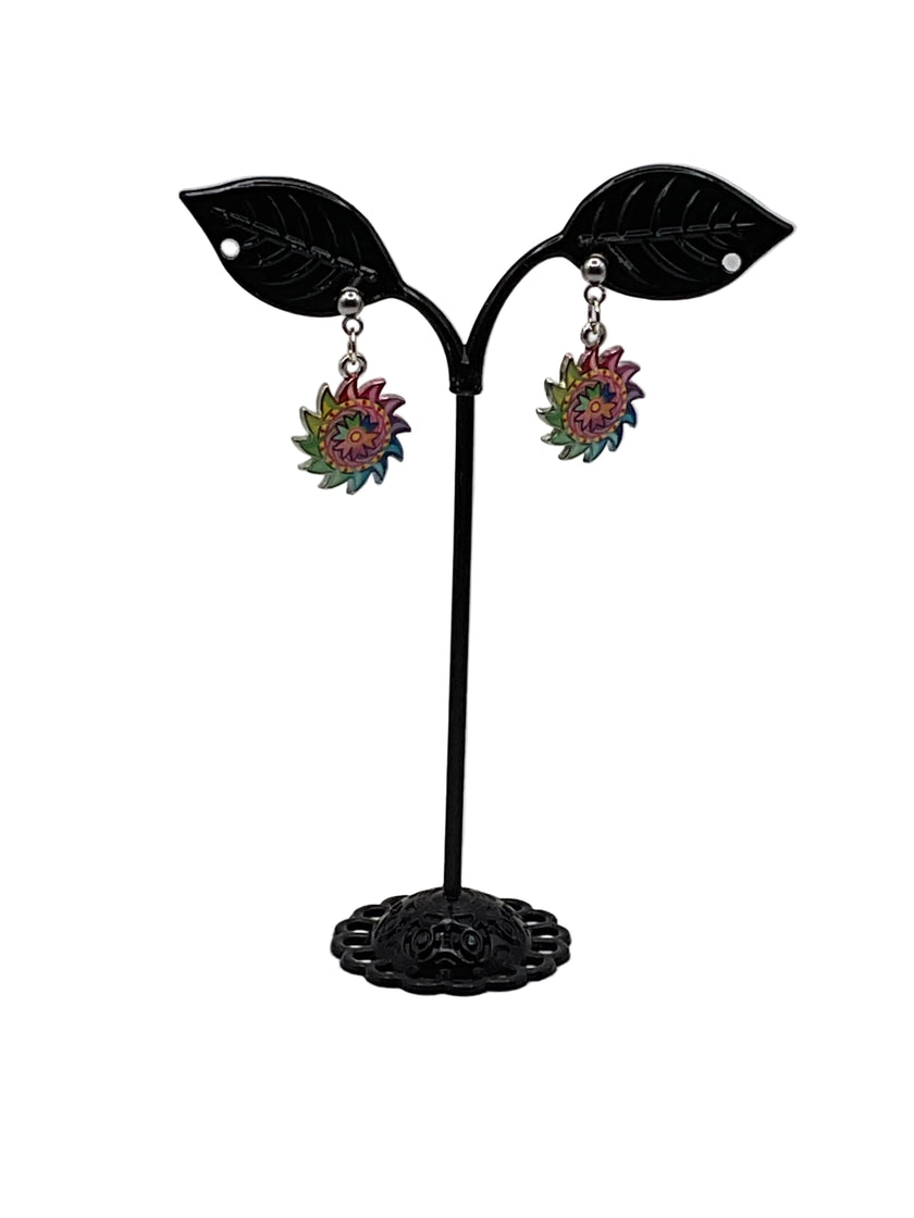 Colorful Gear Earrings