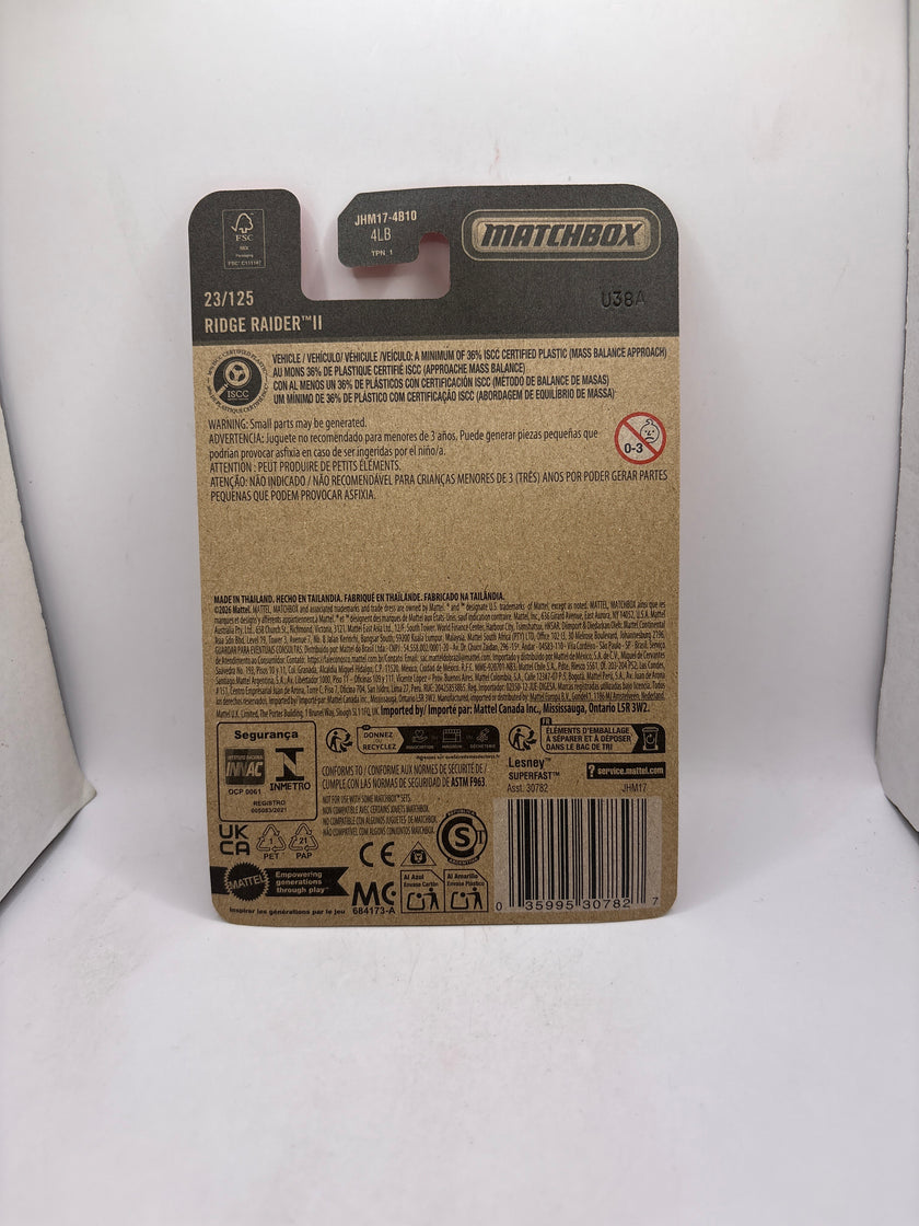 Matchbox Ridge Raider II Diecast