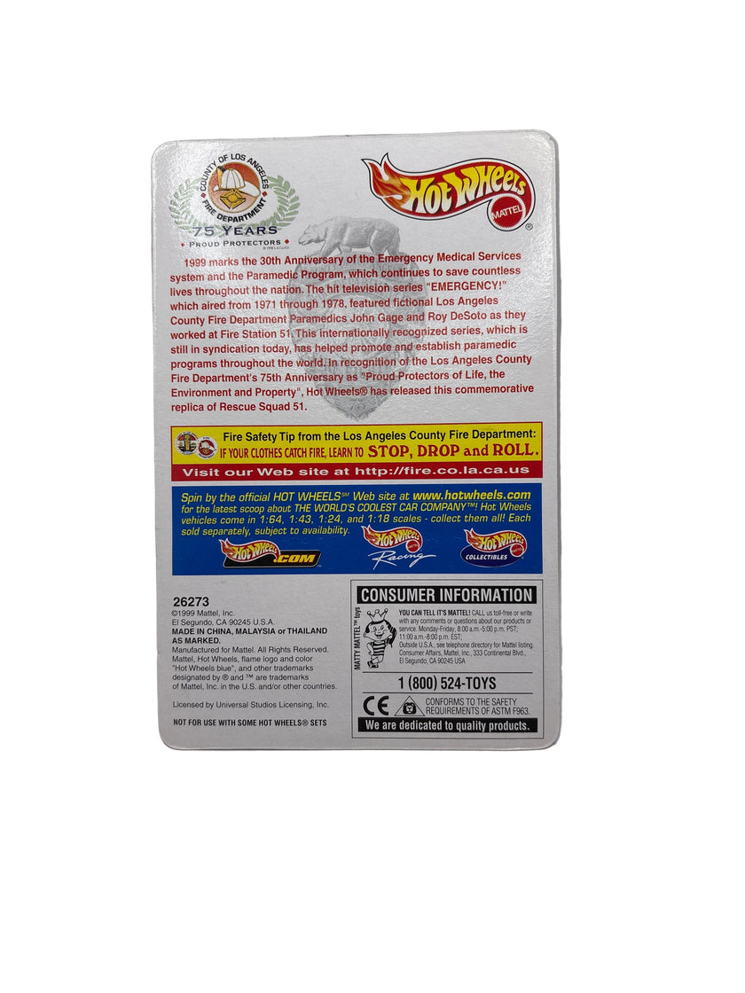 Hot Wheels Emergency Diecast red