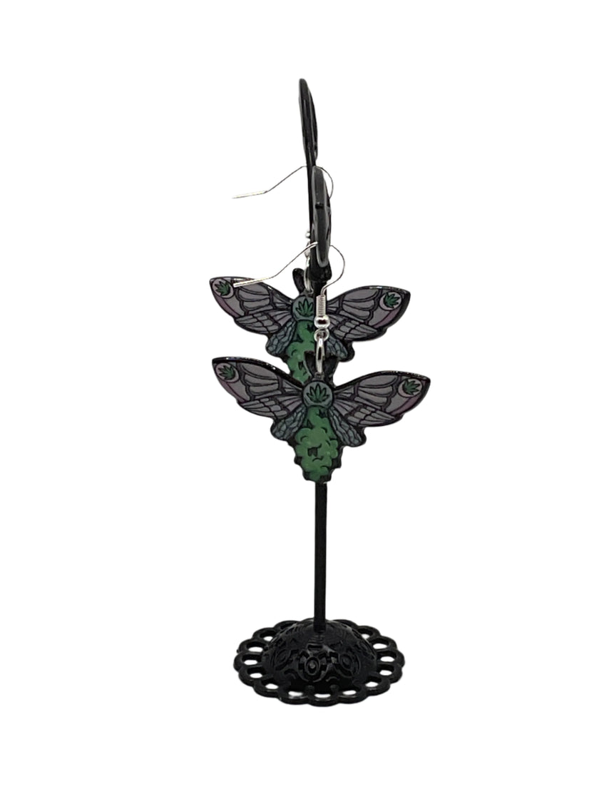 Bud butterfly earrings