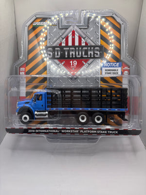 Greenlight 2018 International Workstar Platform Stake Truck Diecast