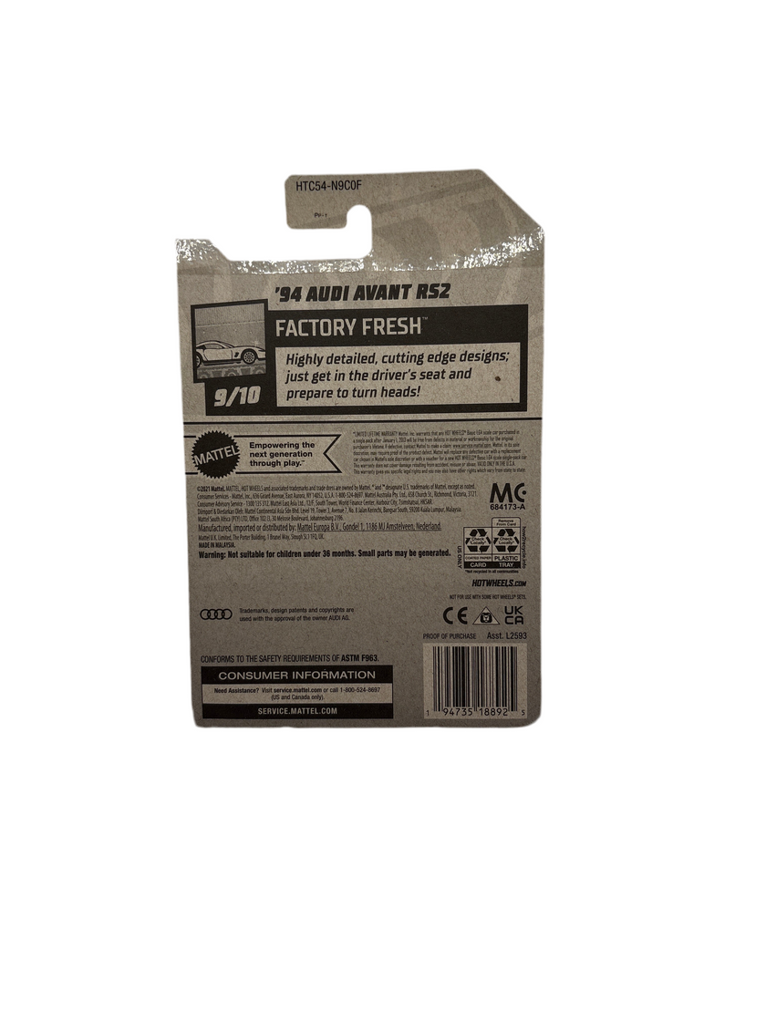 Hot Wheels 94 Audi Avant RS2 Diecast