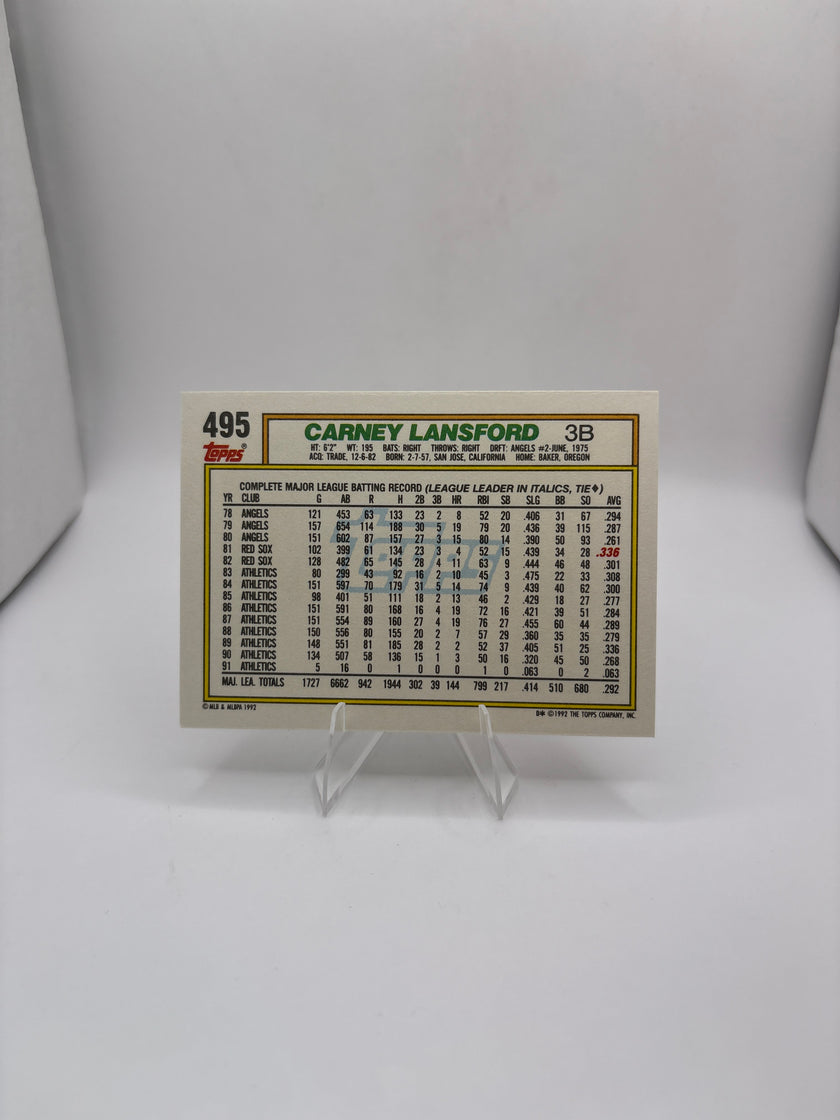 Topps Carney Lansford