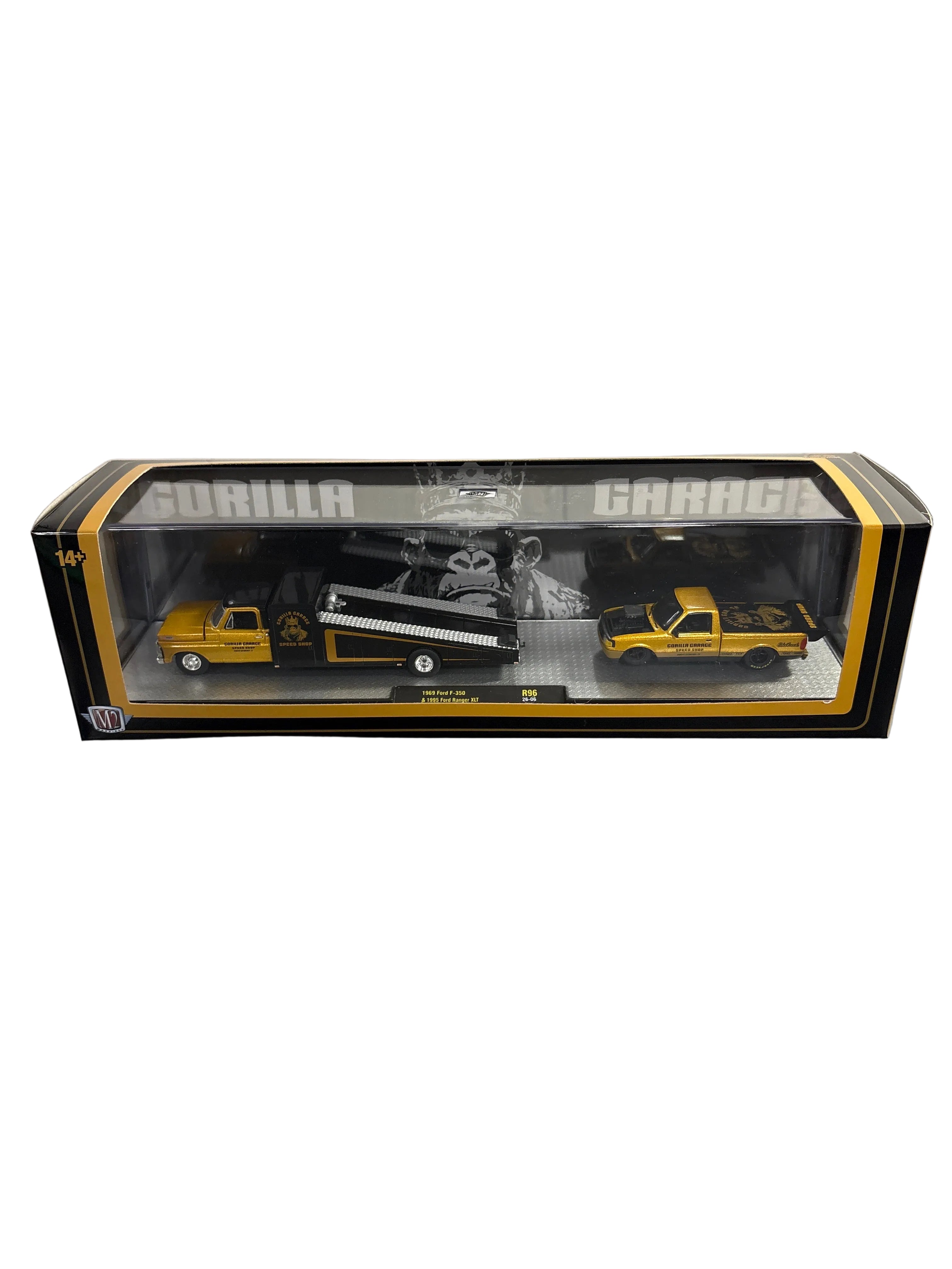 M2 1969 Ford F-350 & 1995 Ford Ranger XLT Diecast yellow