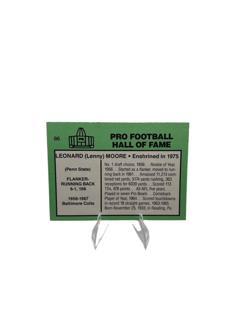 Football Immortals Leonard (Lenny) Moore