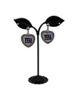 Football Heart And Crystal Earrings