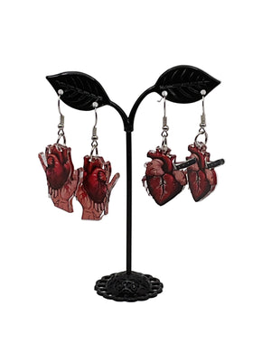 HUMAN HEART EARRINGS