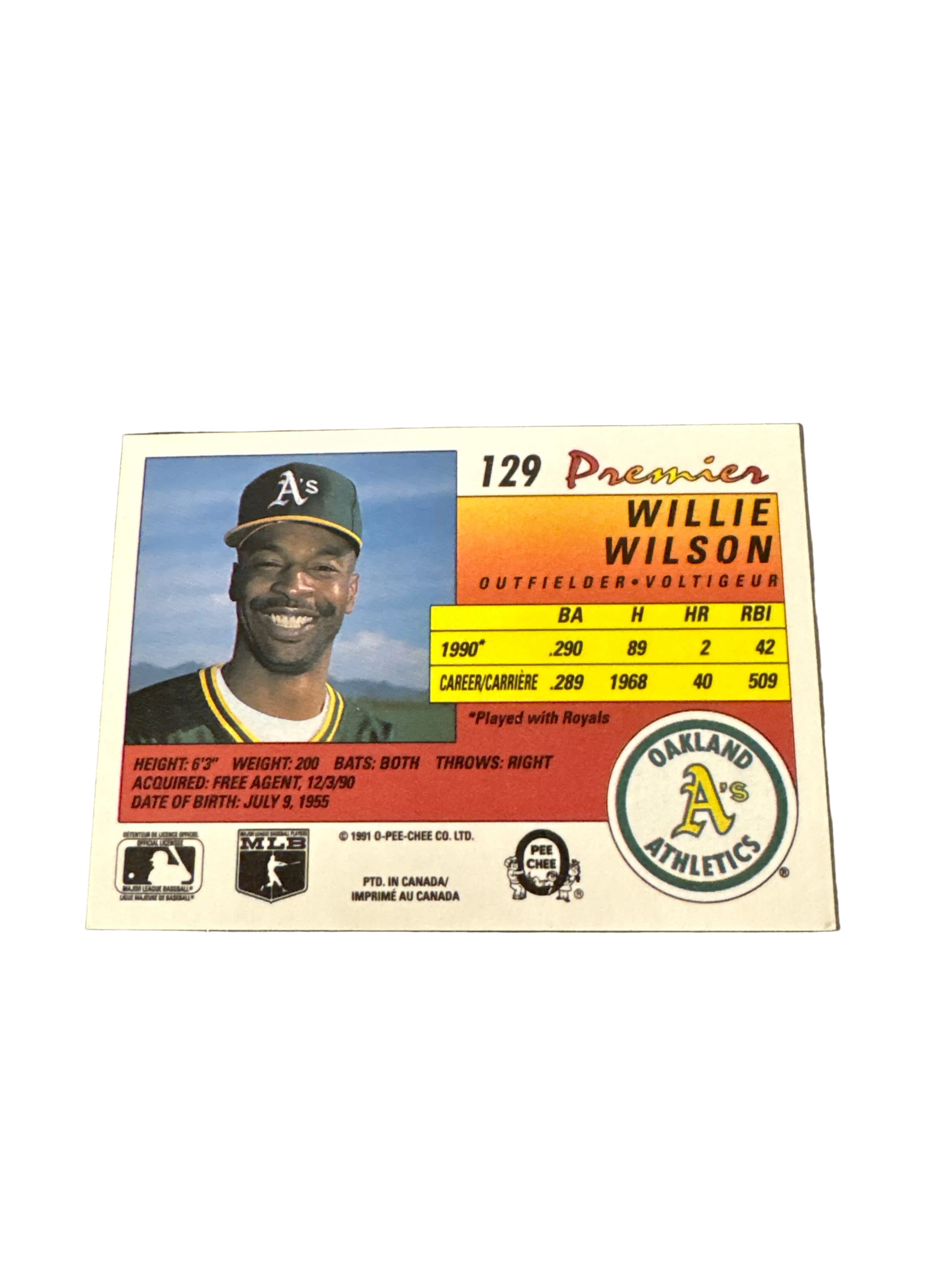 Premier Willie Wilson