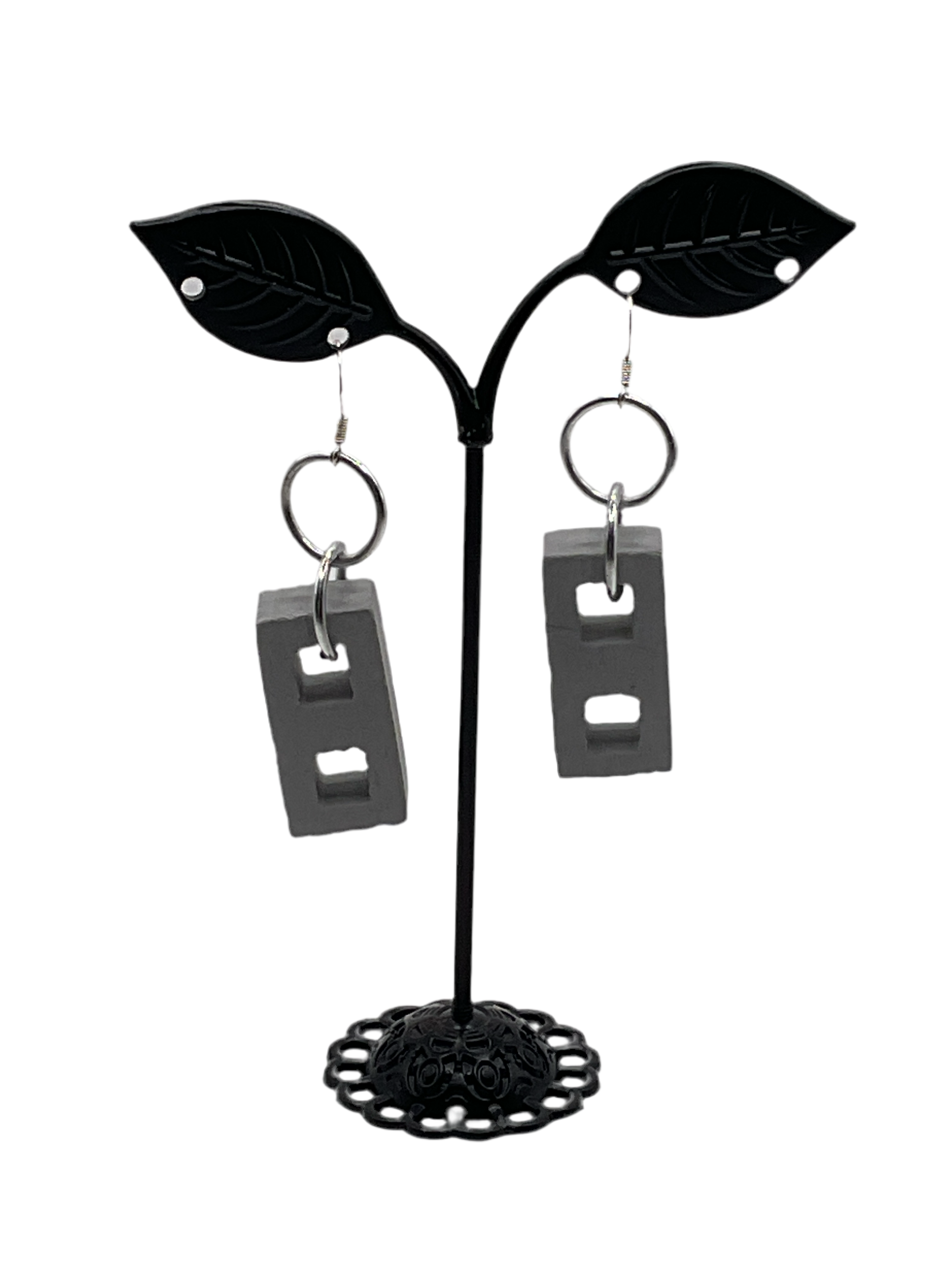 Cinder block earrings