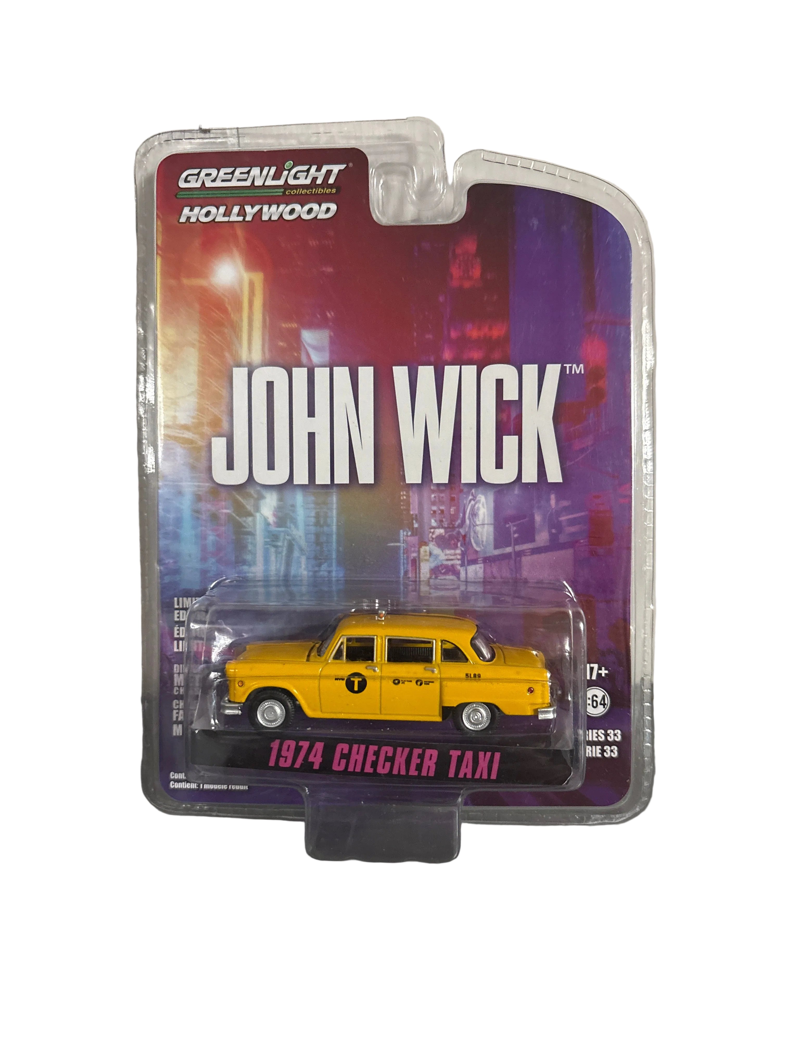 Greenlight 1974 Checker Taxi Diecast yellow