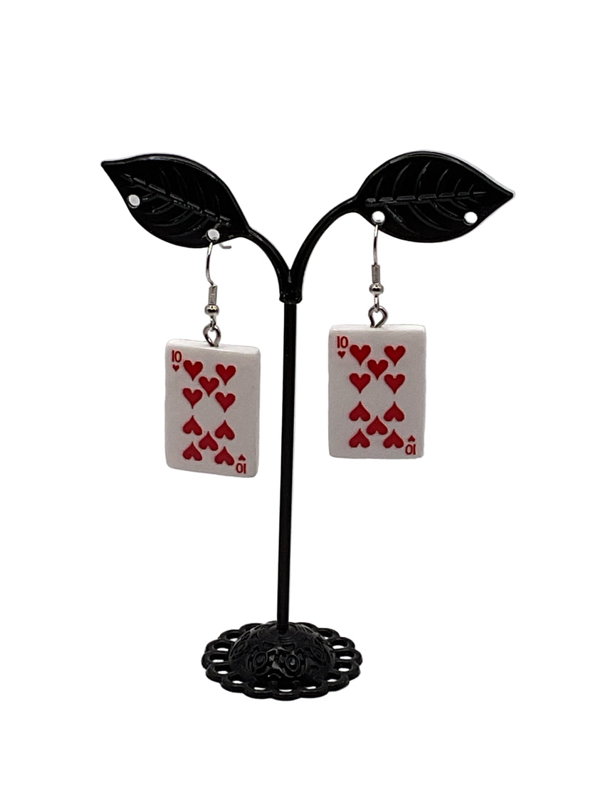 Heart Card Earrings