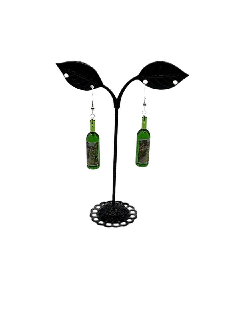 Green wine bottles