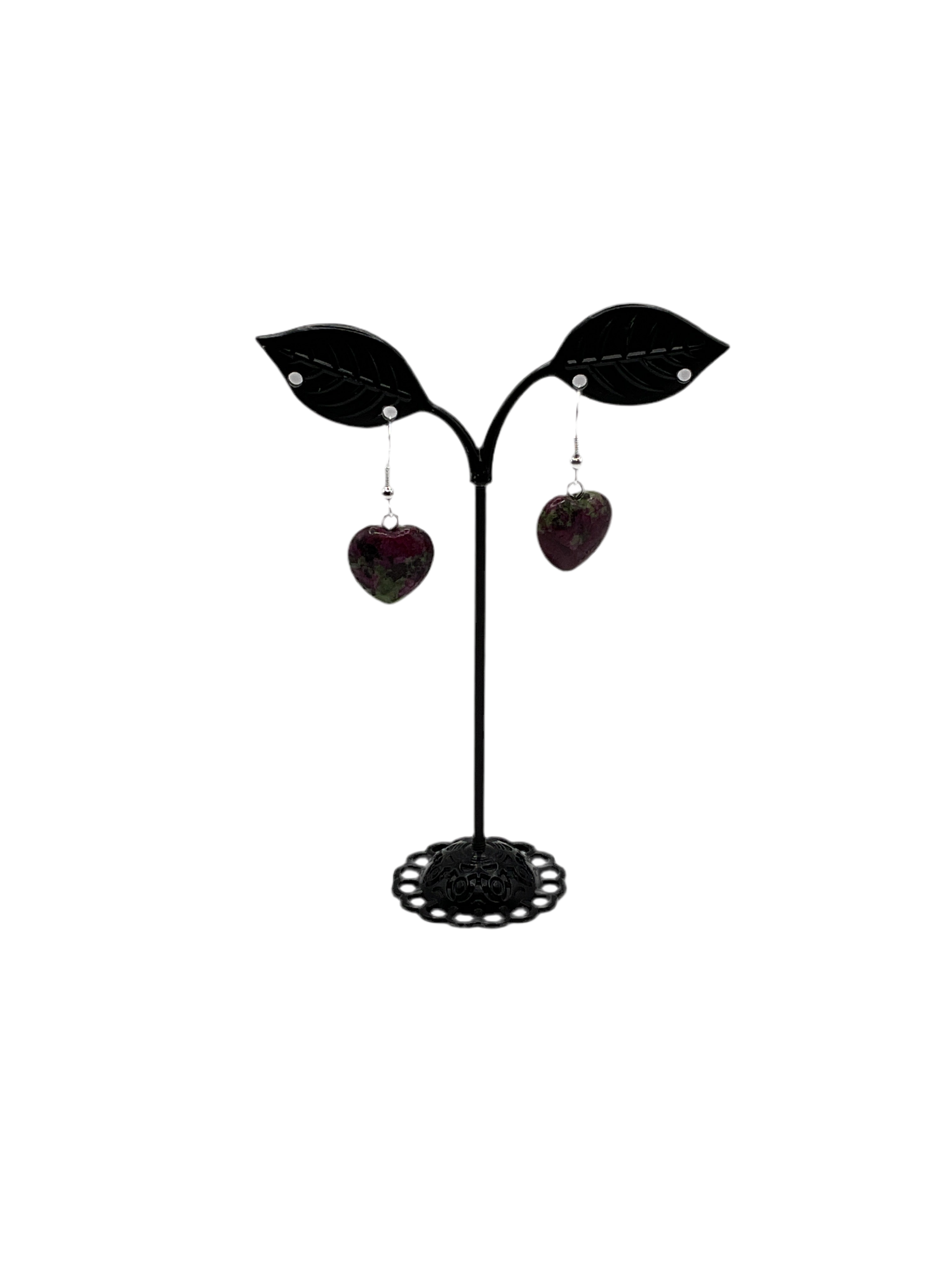 Green and purple  earrings