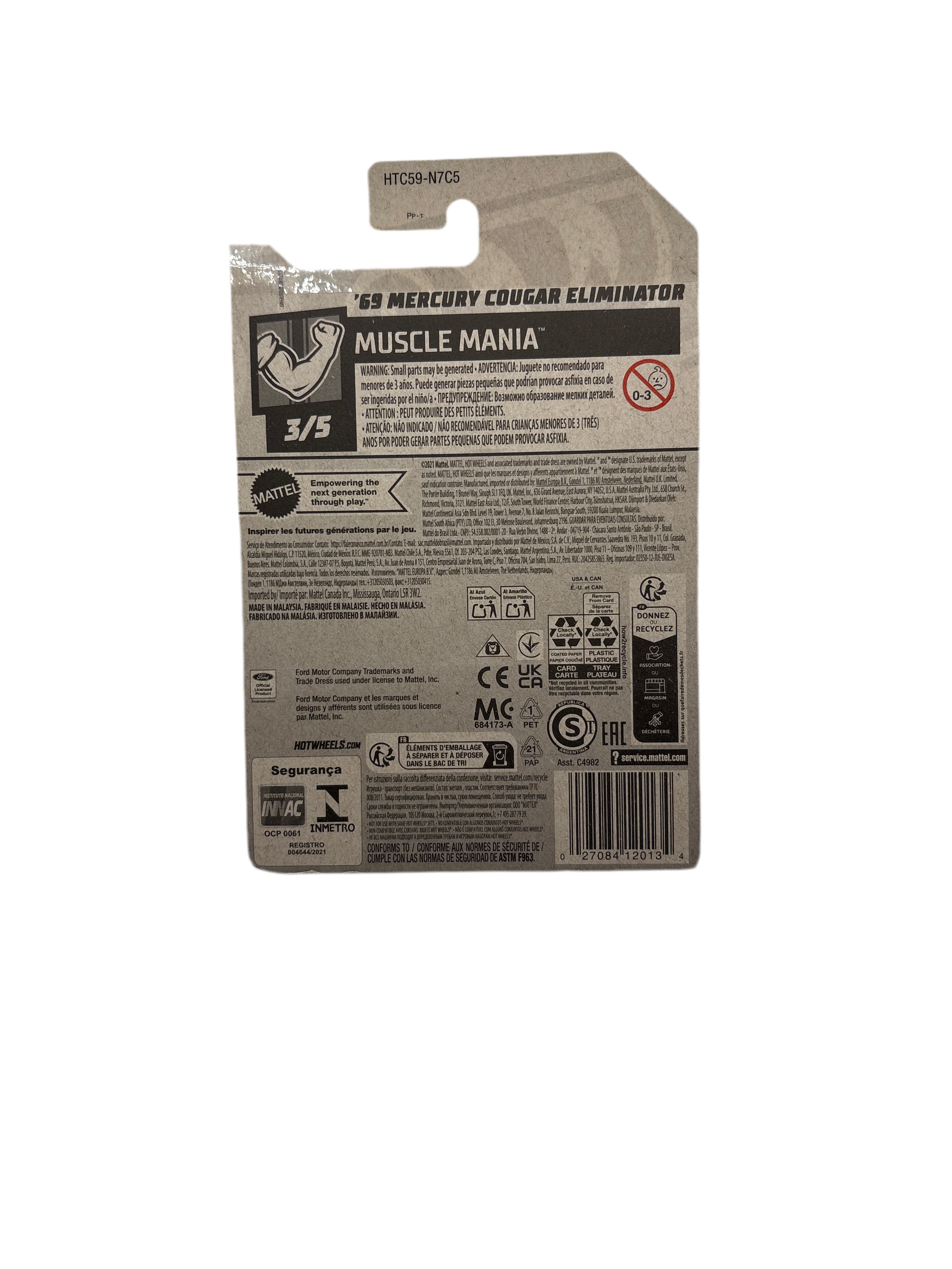 Hot Wheels 69 Mercury Cougar Eliminator Diecast