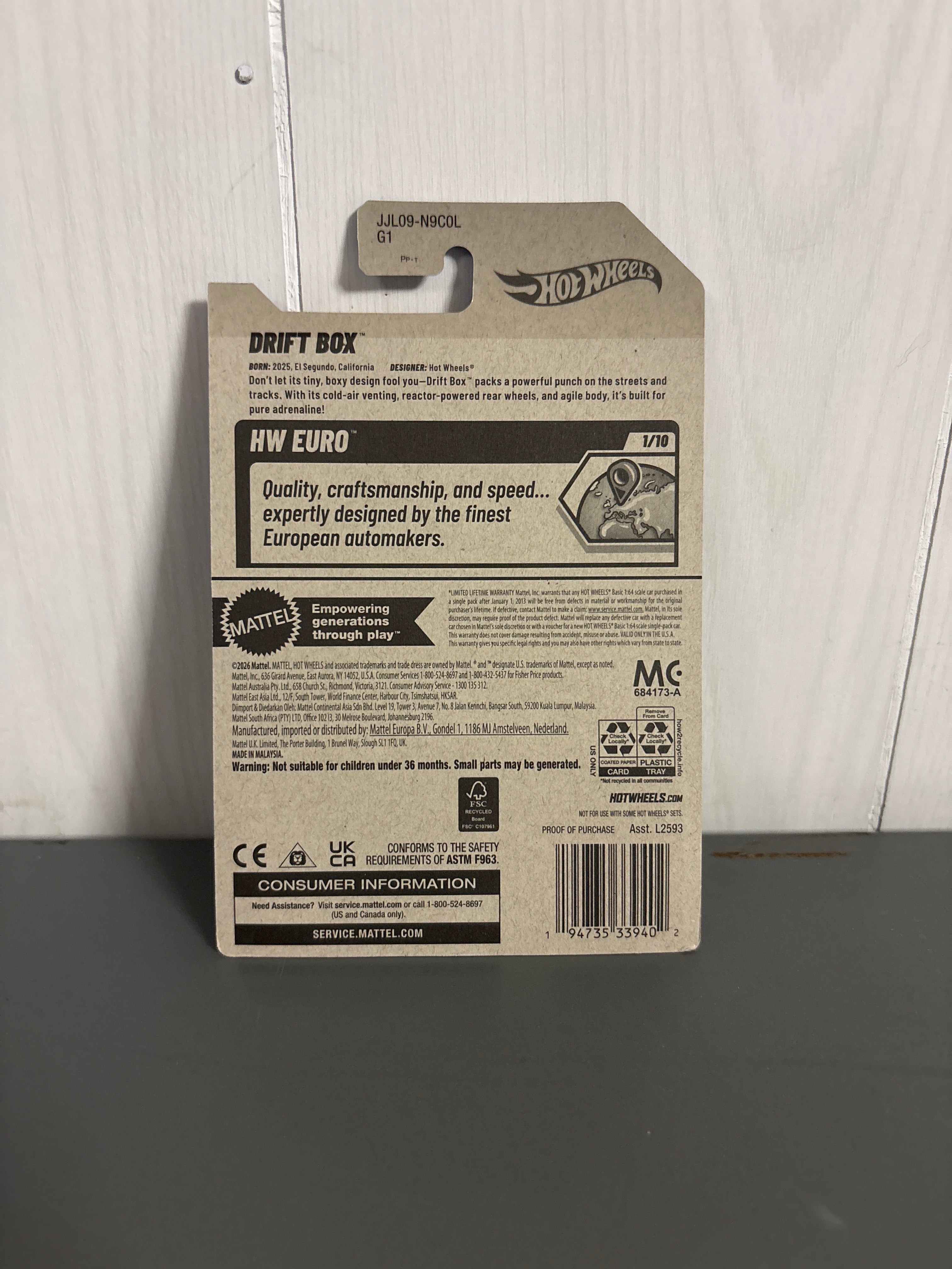 Hot Wheels Drift Box Diecast blue