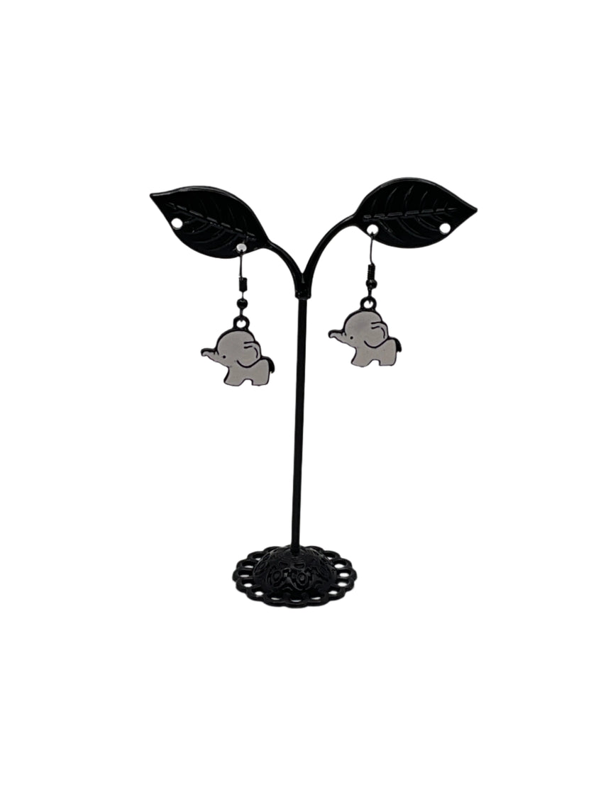 White Elephant earrings