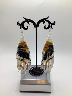 Crow beaded earrings