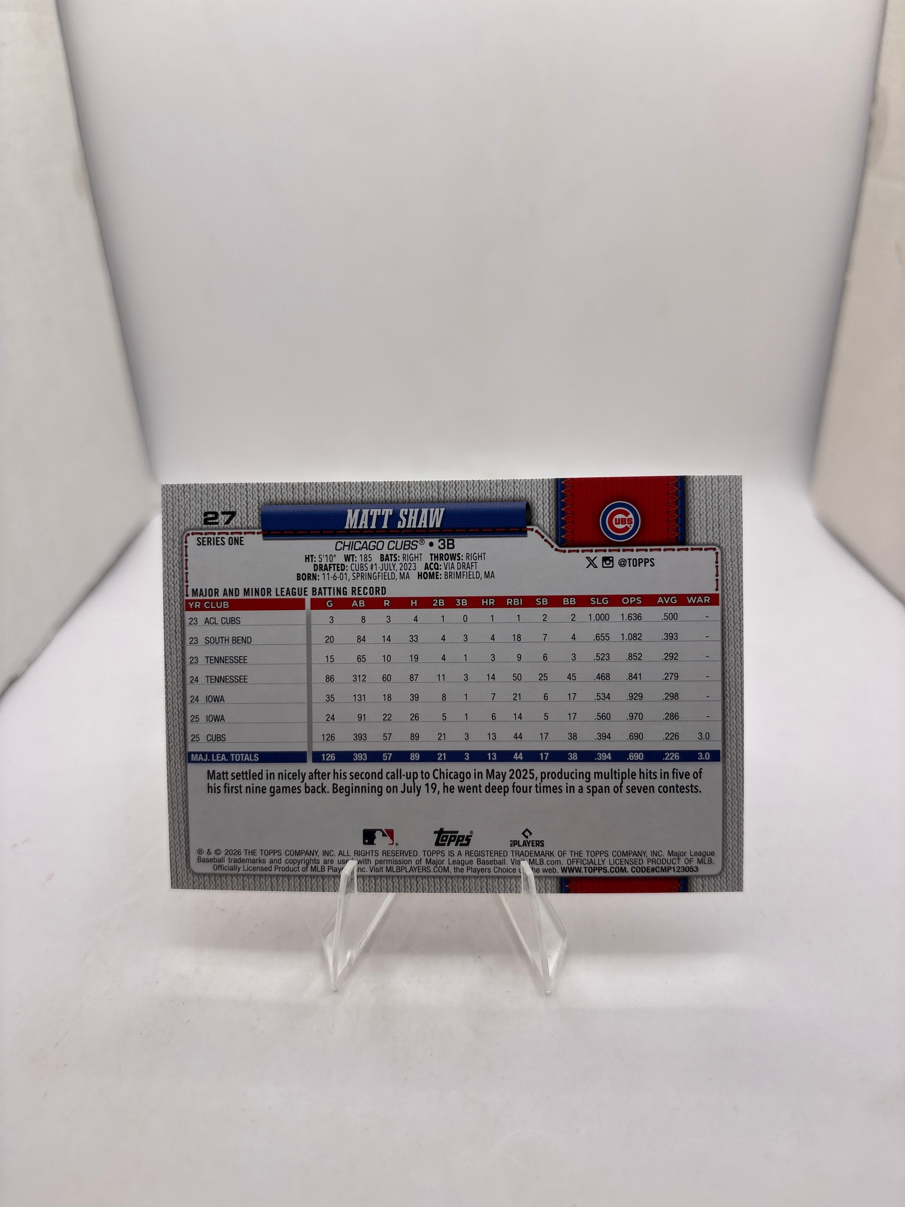 Topps Matt Shaw