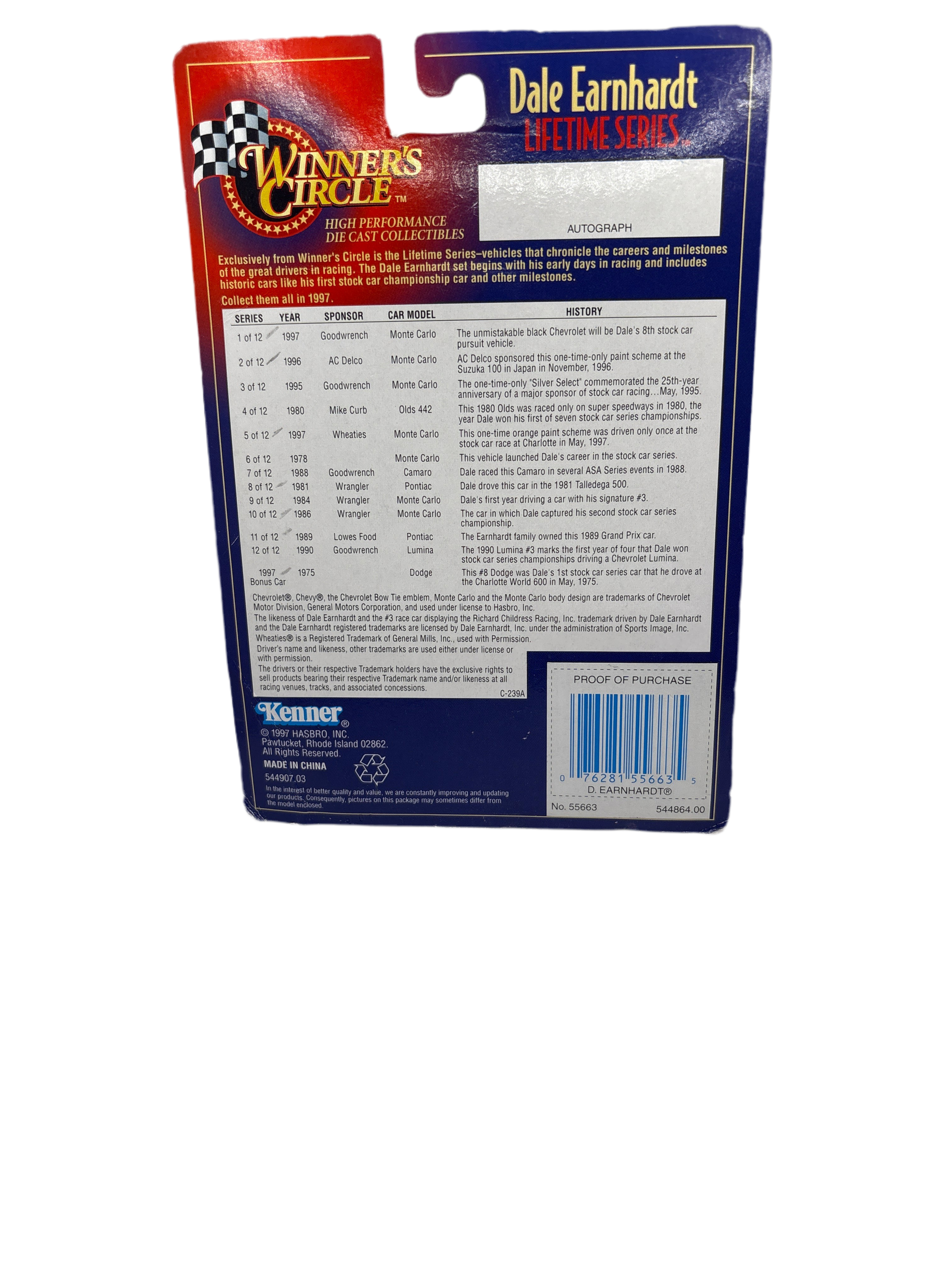 Winners Circle Dale Earnhardt Diecast