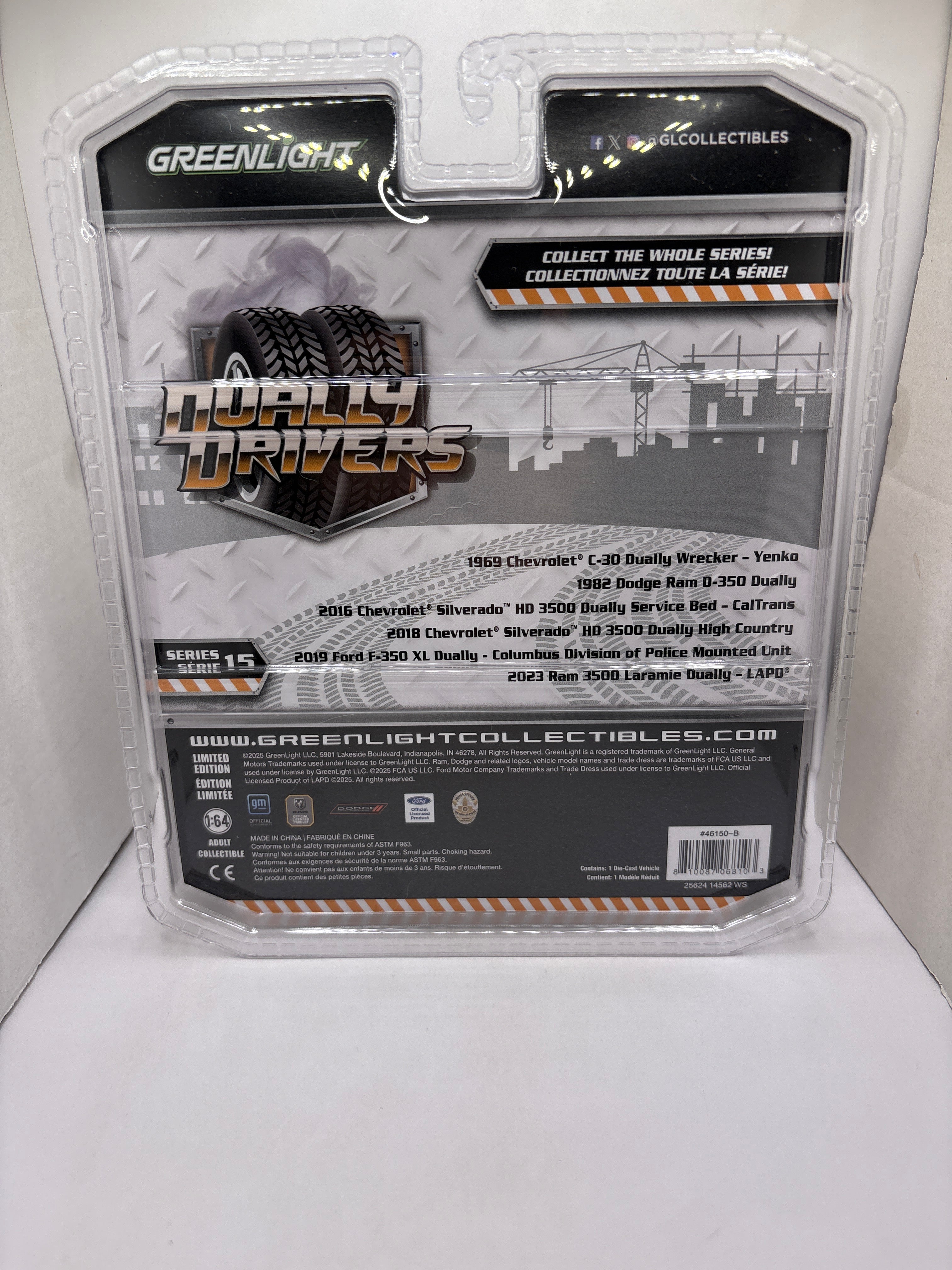 Greenlight 1982 Dodge Ram D-350 Dually Diecast yellow