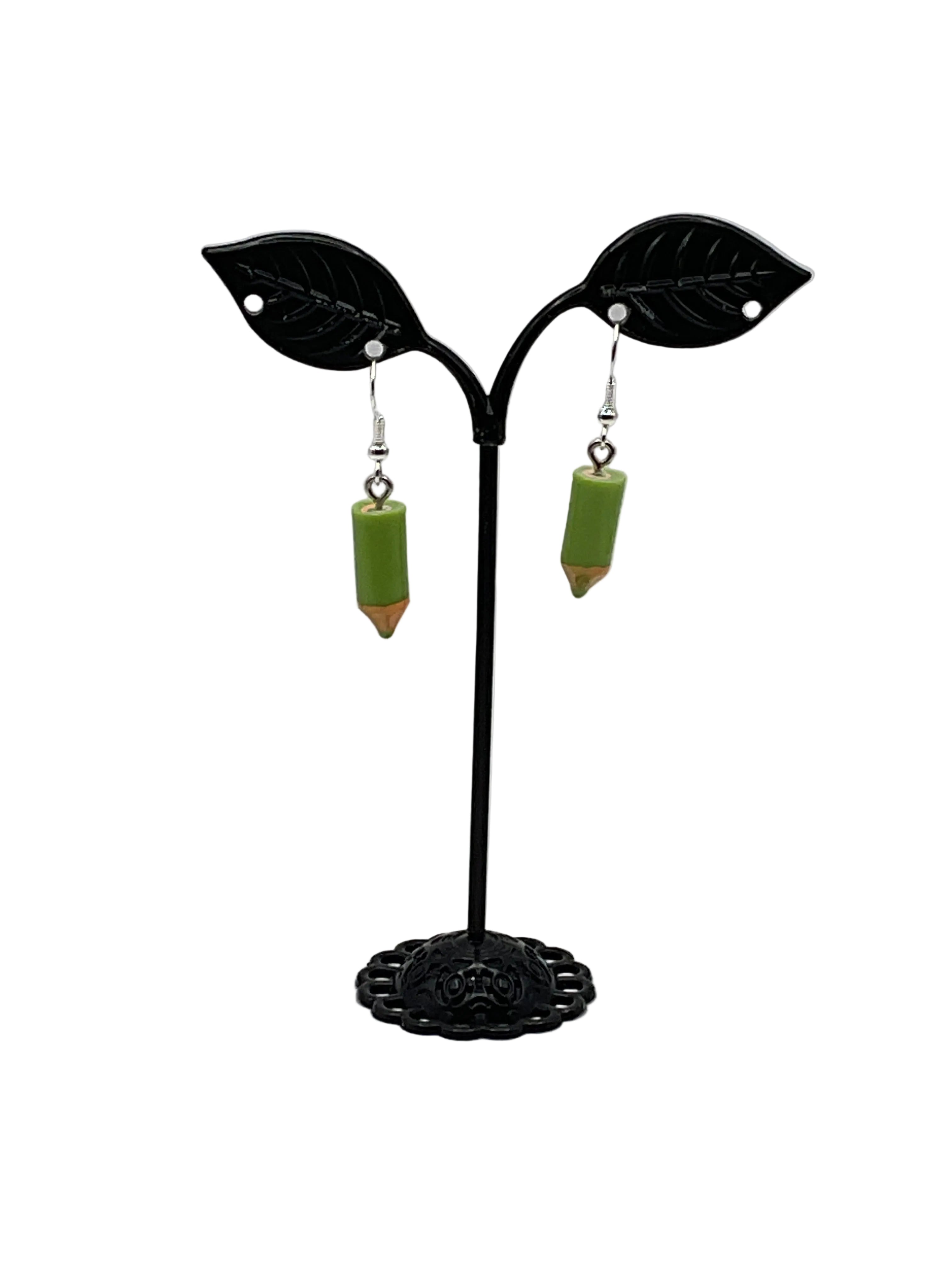 Tiny Colorful Pencil Earrings