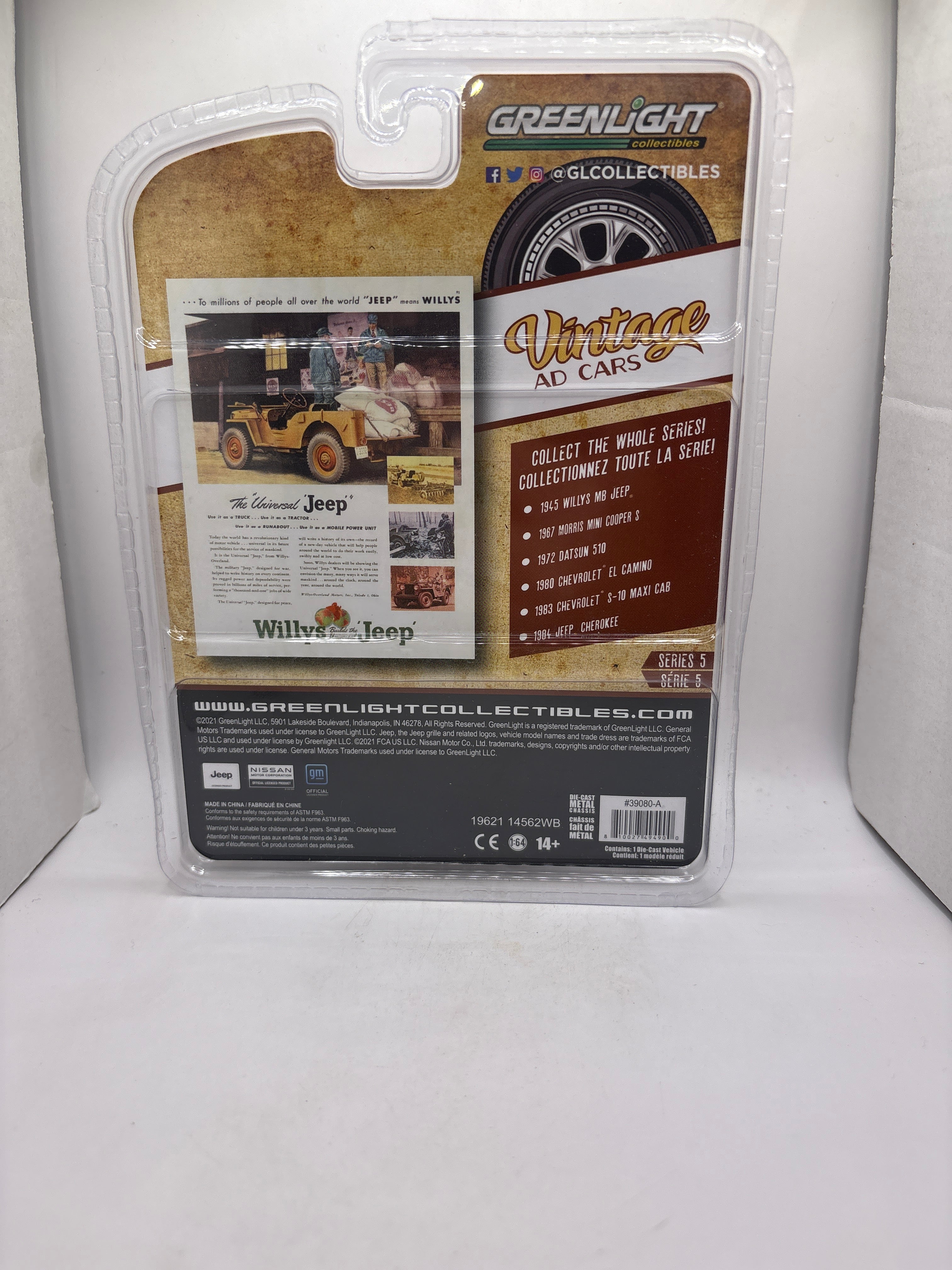 Luz verde 1945 Willys MB Jeep fundido a presión