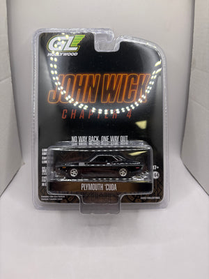 Greenlight Plymouth Cuda Diecast black