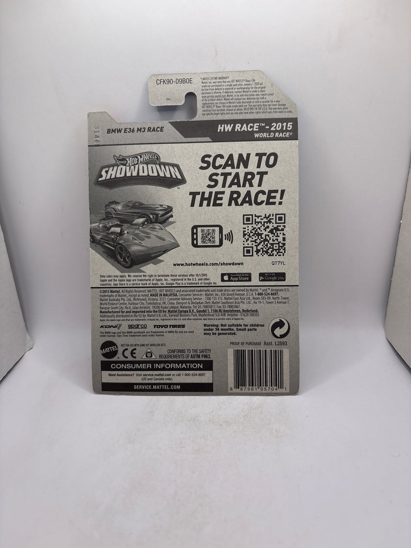 Hot Wheels BMW E36 M3 Race Diecast blue