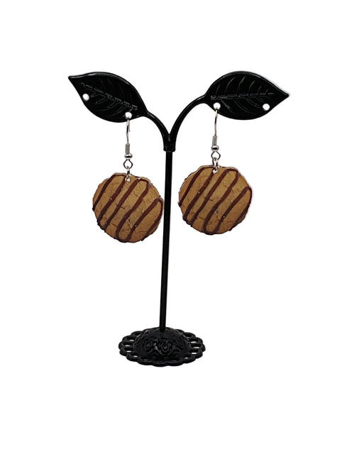 Fudge Striped Cookie Earrings