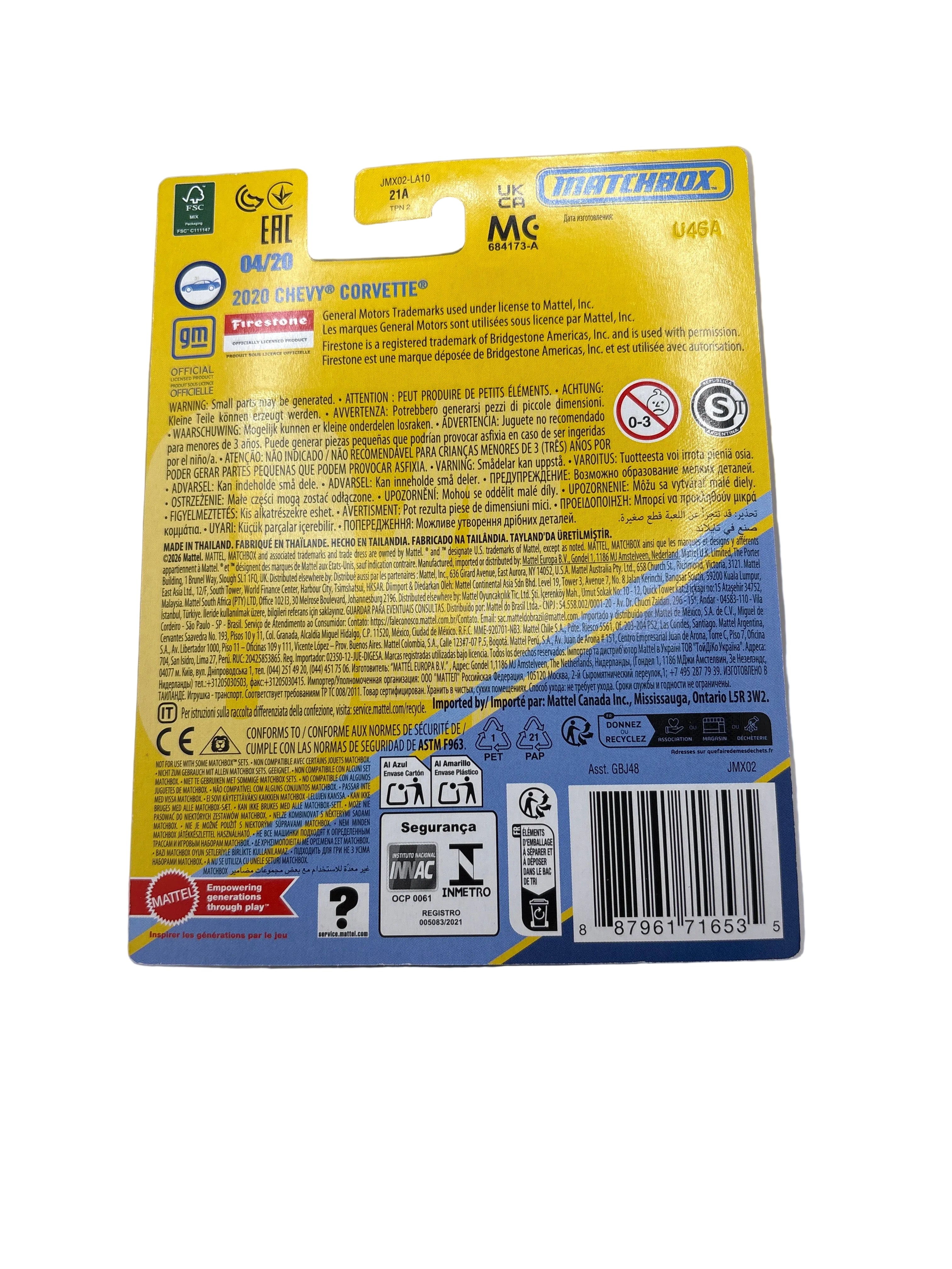 Matchbox 2020 Chevy Corvette Diecast red