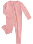 PoshTOT Peach Bamboo Baby Convertible Zippy Romper