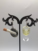 Cigarette and wine earrings