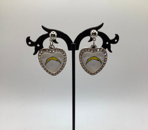 Los Angeles Chargers Heart Earrings