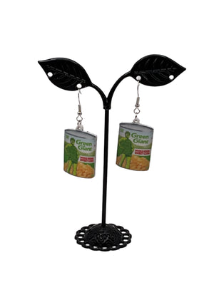 Green Giant Corn Earrings