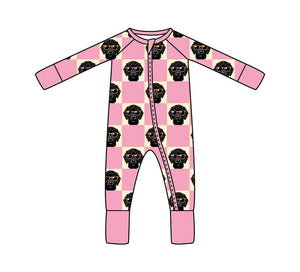 Checkered Doodles Footies